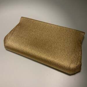 Vintage Gold Metallic Mesh Clutch Evening Bag Shimmering Formal Purse